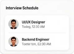 AI candidate match score dashboard showing resume screening results